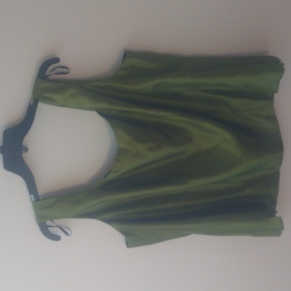 Beautiful Olive green 3 quarter blazer jacket and Tank  22W - Picture 6 of 9